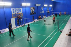 Suasana Pertandingan sedang berlangsung Ganda Putra (Ist)